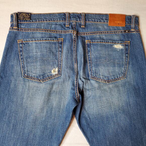 Lucky Brand Womens 12/31 NWT Sienna Tomboy Straight Leg Jean Distressed Blue - Picture 6 of 12